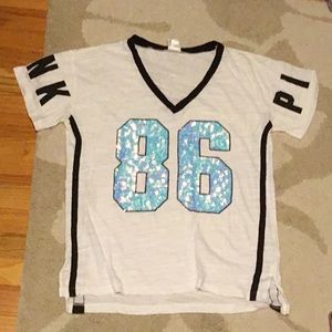 Pink short sleeve shirt